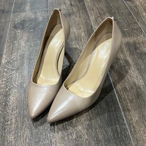 Worn once! Michael Micheal Kors nude heels, size 8.5. 3 inch heel.